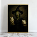 Bathroom Witch Print | Halloween Humor Wall Print for Powder Room | Halloween Bathroom Art | Wicked Witch Toilet Paper Roll Wall Art