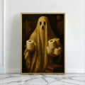 Bathroom Ghost Print | Halloween Humor Wall Print for Powder Room | Halloween Bathroom Art | Spooky Ghost Toilet Paper Roll Wall Art