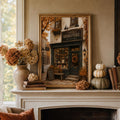 Bookstore Wall Art Print | Dark Academia Bookshop Decor | Cozy Autumn Artwork | Salem Massachusetts Halloween Wall Print