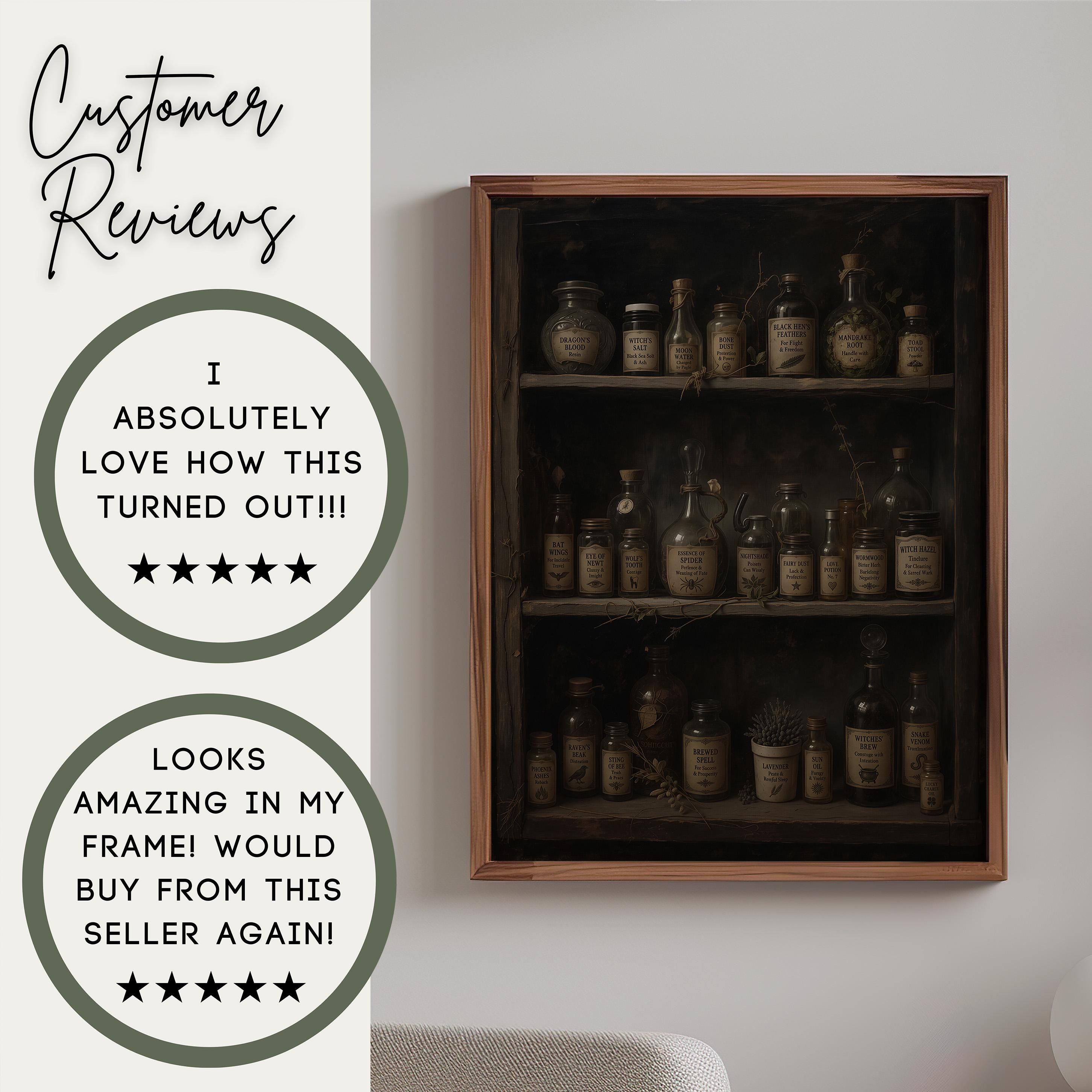 Witch Apothecary Wall Art | Vintage Potion Shelf Print | Dark Academia Decor | Gothic Halloween Artwork | Witchcore Home Decor